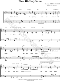 Andrae Crouch Bless His Holy Name Sheet Music In Eb Major Download Print Sku Mn0053721