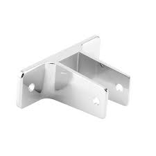 Prime Line 1 In Chrome Zinc Alloy Cast Zamak Construction 2 Ear Restroom Partition Bracket Chrome Color Plated Finish Glass Shelf Brackets Glass Shelves Glass Bathroom Shelves
