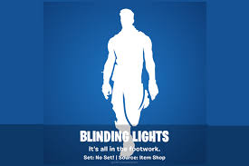 Записать исполнение караоке этой chorus i said, ooh, i'm blinded by the lights no, i can't sleep until i feel your touch i said, ooh, i'm. New Blinding Lights Emote On Fortnite From Artist The Weeknd Breakflip News Guides And Tips En24 World