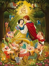 Snow White and the Seven Dwarfs Walt Disney Fine Art Tim Rogerson Signed  Limited Edition of 30 on Canvas "Happily Ever After" - PREMIERE ED