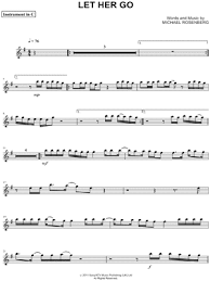 Sheet music by idina menzel : Passenger Let Her Go C Instrument Sheet Music Flute Violin Oboe Or Recorder In E Minor Download Print Sku Mn0118662