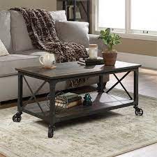 Top picks related reviews newsletter. Sauder Steel River Mobile Coffee Table In Carbon Oak 423914
