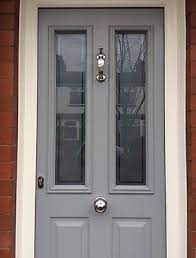 Upvc Grey Colour Composite Front Door Made To Measure Different Designs Front Doors With Windows Composite Front Door Grey Front Doors