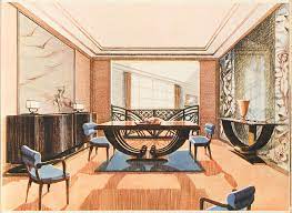 This project will take you through all of the necessary steps to design and build your own art deco light fixture. An Elegent Art Deco Dining Room Drawing By Mary Evans Picture Library