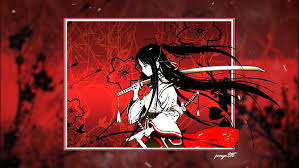 Anime wallpapers 4k hd for desktop, iphone, pc, laptop, computer, android phone, smartphone, imac, macbook, tablet, mobile device. Hd Wallpaper Simple Background Anime Girls Katana Sword Artwork Red Wallpaper Flare