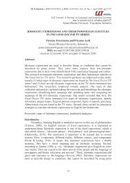 Comedy, drama china, full episode, romance, romantic comedy. Pdf Idiomatic Expressions And Their Indonesian Subtitles In The Good Doctor Tv Series