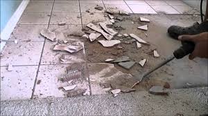 Floor tile removal from concrete. Tile Removal Made Easy Diy Youtube