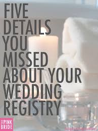 missed about your wedding registry