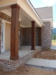 Cedar Columns Will Only Cost Around 150 To Make 3 To Update My 1970s Porch Decoration For House House Exterior Porch Columns Front Porch Columns