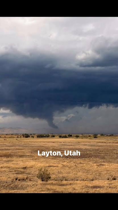Funnel Cloud Spotted in Layton, Utah During Tornado Warning