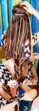 Then, starting at one end of the braided section, push the curved needle under the braid and pull it up. Colores Hair Styles Fish Tail Braid Hair Makeup
