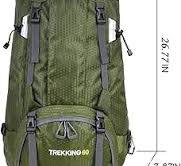 Amazon.com: Bseash Mochila impermeable de 60 L para senderismo y campamento  con cubierta para lluvia, mochila ligera para viajes deportivos al aire ...