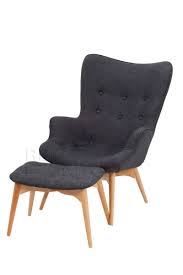 Replica Grant Featherston Contour Lounge Chair R160 Lounge And Ottoman Reproduction 895 Chair And Ottoman Linen Wing Chair Grey Armchair