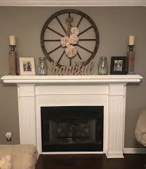 Fireplace Mantle Decor Wagon Wheel Front Room Decor Fireplace Mantle Decor Farmhouse Mantle Decor