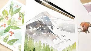 Последние твиты от watercolor gallery (@h2ocolor). Easy Winter Watercolor Painting Ideas