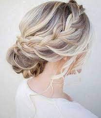 50 Amazing Updos For Medium Length Hair Wedding Hair And Makeup Braided Hairstyles Updo Romantic Wedding Hair