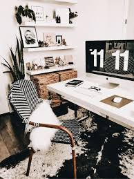 Chic Black And White Work Space Home Office Decor Work Office Decor Work Space Decor