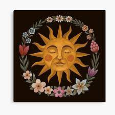 Lienzo Sol De Verano De Laorel In 2021 Art Painting Sun Art Moon Art