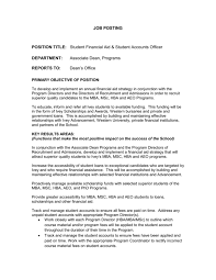 Senior office assistant, financial aid. Position Title Student Financial Aid Student Accounts Officer
