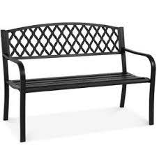 Outdoor metal garden bench tc. Imperial Power Co Ltd Latt Back Stl Bench Walmart Com Patio Furniture Chairs Metal Garden Benches Porch Chairs
