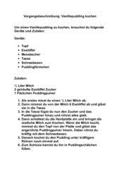 Eine vorgangsbeschreibung ist eine anleitung. Deutsch Arbeitsmaterialien Vorgang Rezepte 4teachers De