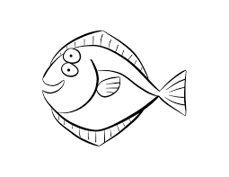 Flounder Fish Coloring Page Colouring Pages Flounder Fishing