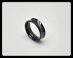 Tiffany Co 1837 Black Titanium Mens Band Ring Comfort Fit Mens Band Rings Black Rings Rings For Men
