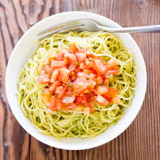 Swap the shrimp for chicken in this classic recipe. Angel Hair Pasta Pesto And Chili Salsa The Joy Of An Empty Pot