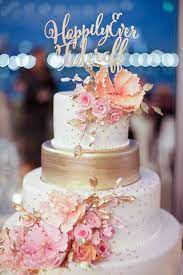 Gray Peach And Gold Wedding Wedding Cake Toppers Gold Wedding Cake Wedding Cake Picks