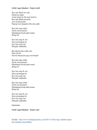 Maafkan aku kerna berhenti mencuba untuk cinta ini dan aku. Lirik Lagu Sahabat