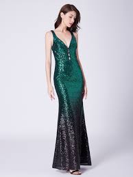 Long Ombre Sequin Dress With Deep V Neck Fishtail Bridesmaid Dresses Long Sleeve Bridesmaid Dress Sleeveless Bridesmaid Dresses