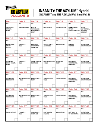 Insanity Asylum 1 And 2 Hybrid Month 1 Beachbody Workouts Insanity Asylum Workout Workout Programs