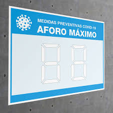 Aforo, magdalena del mar, lima, peru. Pegatina Proteccion Covid 19 Aforo Maximo Teleadhesivo Com