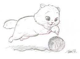 When drawing, pay special attention to the spine. Big Fluffy Kitten Kitten Drawing Cat Drawing Cute Cat Drawing