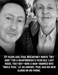 Paul McCartney with Julian Lennon. It was great that Paul had him in his  life.👍🏿