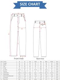 Pants Waist Size Chart Professional Uniform Ashar