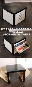 Lego Storage Drawers Beautifully Built Into Lack Table Ikea Hackers Lego Storage Drawers Storage Hacks Bedroom Lego Storage