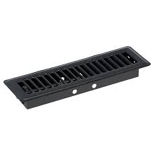 The industry standard asks that you do not measure existing metal floor vents but rather to get the measurements of the actual hole size. Imperial Floor Register 2 1 4 X 10 Steel Matte Black Rg0145 Rona