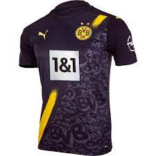 The 20/21 bvb puma home jersey takes inspiration from the gateway that leads to the heart of dortmund. 2020 21 Puma Borussia Dortmund Away Jersey Soccerpro