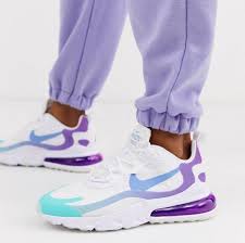 Nike Air Max 270 React Women In 2020 Nike Air Max For Women Purple Nike Shoes Nike Shoes Women