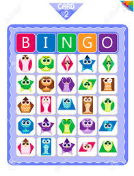 Pintar, trazar y comprender enunciados sencillos son tareas que tus hijos aprenderán en educación infantil. Para Imprimir Juego De Bingo Educativo Para Ninos En Edad Preescolar Con Figuras En Forma De Buhos Cartones De Bingo Ilustracion Vectorial De