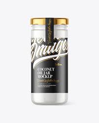 Clear Glass Jar With Coconut Oil Mockup In Jar Mockups On Yellow Images Object Mockups