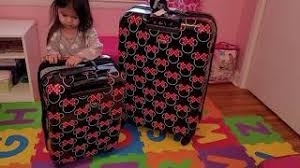 Disney minnie denim krush 2 piece set comparable value comp. Disney Minnie Mouse 2 Piece Luggage Set By American Tourister Youtube