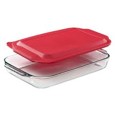 4 8 Quart Oblong Baking Dish With Red Plastic Lid Read More At The Image Link This Is An Affiliate Link Baked Dishes Glass Baking Dish Pyrex Glass Bakeware
