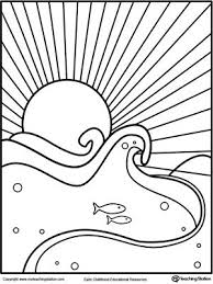 Sun And Waves Coloring Page Coloring Pages Cool Coloring Pages Summer Coloring Pages
