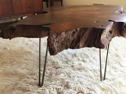 The burl dining table embrace captivating craftsmanship that makes them elegant and very fulfilling to have them in your home. Vintage Redwood Burl Coffee Table On Hairpin Legs Epoch