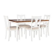Costway 5 pc dining set wood metal table and 4 chairs kitchen breakfast furniture. Farmhouse Table Sets Target