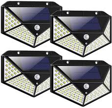 Amazon Com Topkar Solar Lights Outdoor 100 Led 270º Motion Sensor Security Solar Power Wall Lamp 4 Pack Home Improvement