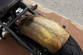 Brass Balls Brass Patina Fender Custom Paint Motorcycle Pinstriping Motorcycle Painting
