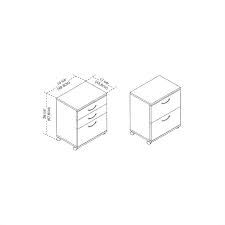 Nexera 5092 Essentials Mobile Filing Cabinet 3 Drawer Natural Maple 5092